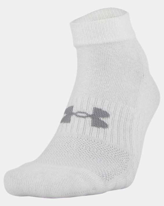 Unisex UA Training Cotton Low Cut 6-Pack Socks, White, pdpMainDesktop image number 2